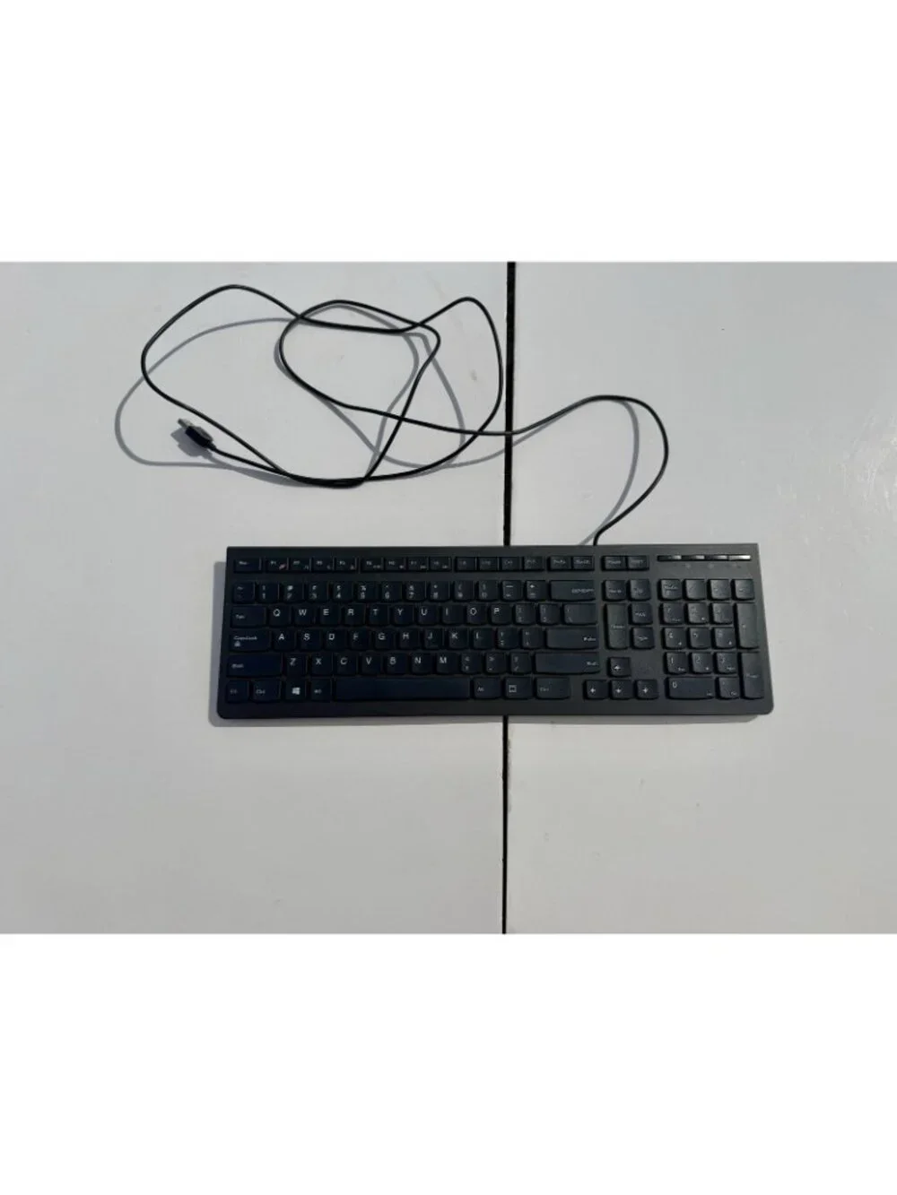 Lenovo KU-1153 USB Wired Keyboard Full Size Black Numeric Keypad VGC Tested/Work